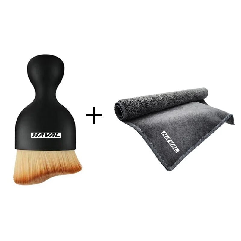 High-end Car Cleaning Brush+Suede Wash Towel For Haval Tabanca T FEK Korna H5 H6 H3 H8 H9 H2 H7 M2 M4 Interior Auto Accessories