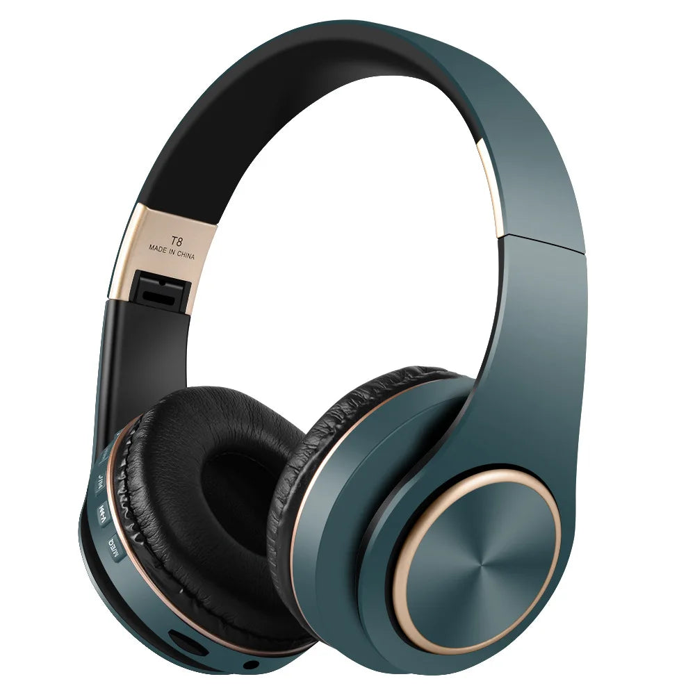 EOENKK T8 Wireless Headphones Bluetooth 5.3 Stereo Surround Sound Foldable Sport Low Latency Gaming Headset With Noise Reduction