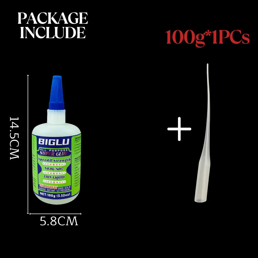 Premium Cyanoacrylate Super Glue Thin Liquid Adhesive for Stone CA Finish Woodworking Projects Hobby Models Inlay Work