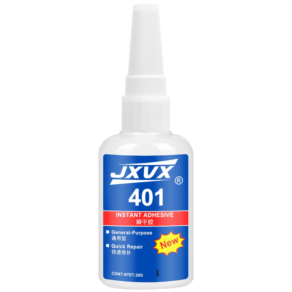 1-6Pcs401 Super Glue Plastic Professional Adhesive Transparent Cyanoacrylate Glue Fast Drying Odorless Long Lasting Bonding deli