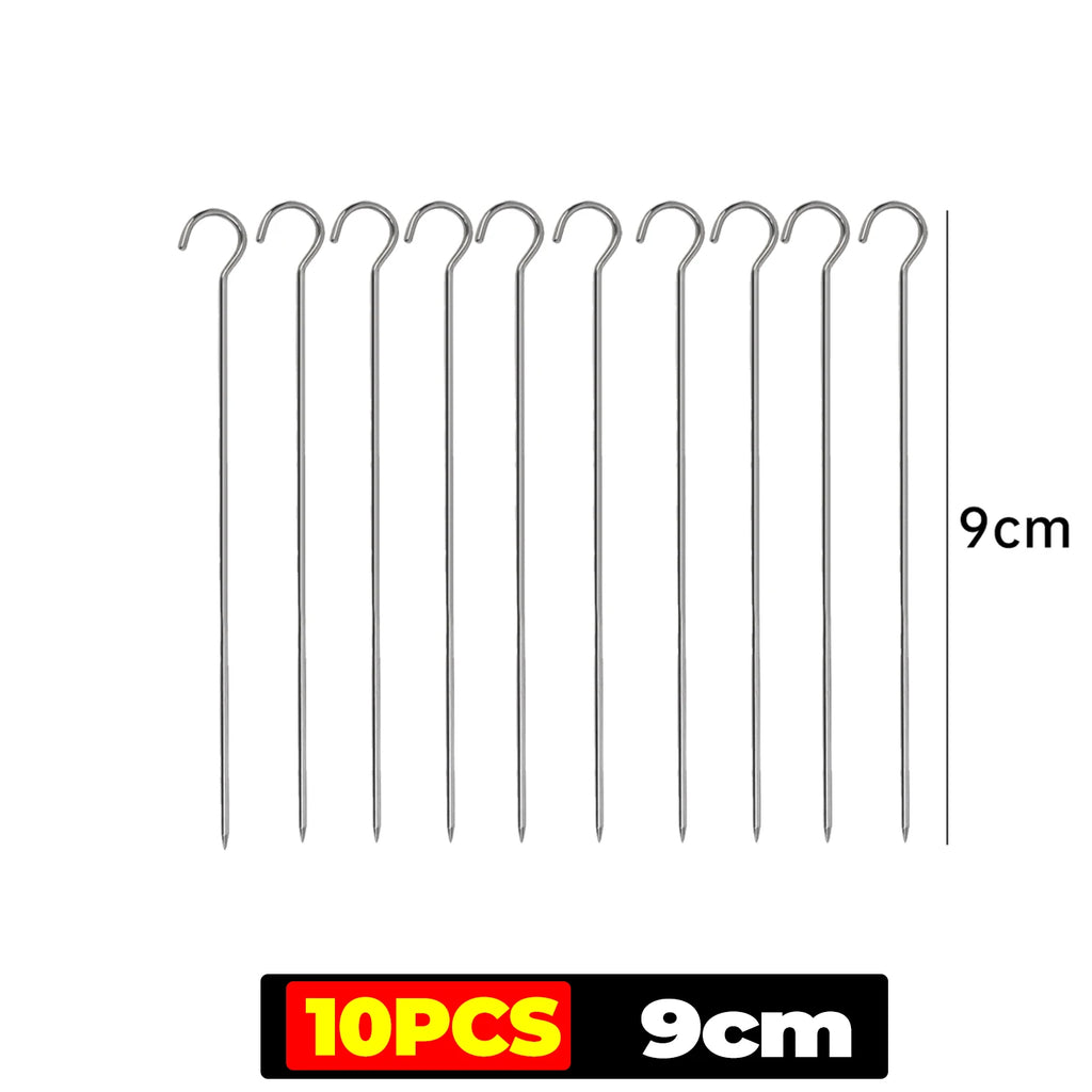 Stainless Steel Skewers Stand Air Fryer Barbecue Stick Kitchen BBQ Skewer Grill with Needle Multifunction Oven Dehydration Rack