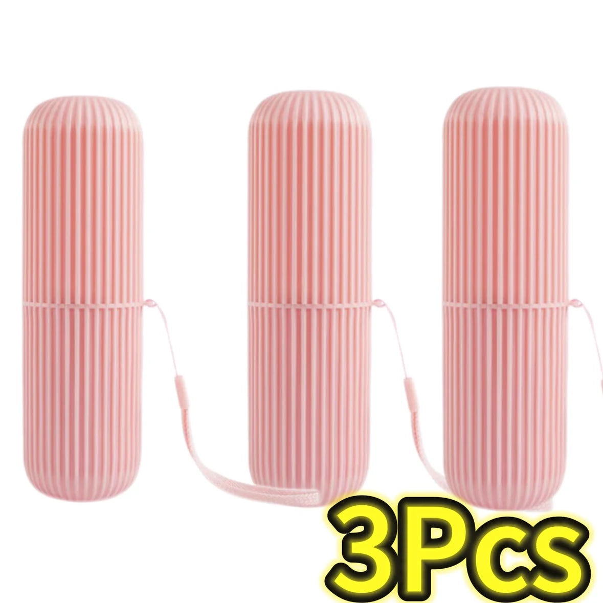 Travel Toothbrush Box Vertical Stripe Portable Mouthwash Cup Brushing Cup Washing Cup Toothware Box Toothpaste Storage Boxes