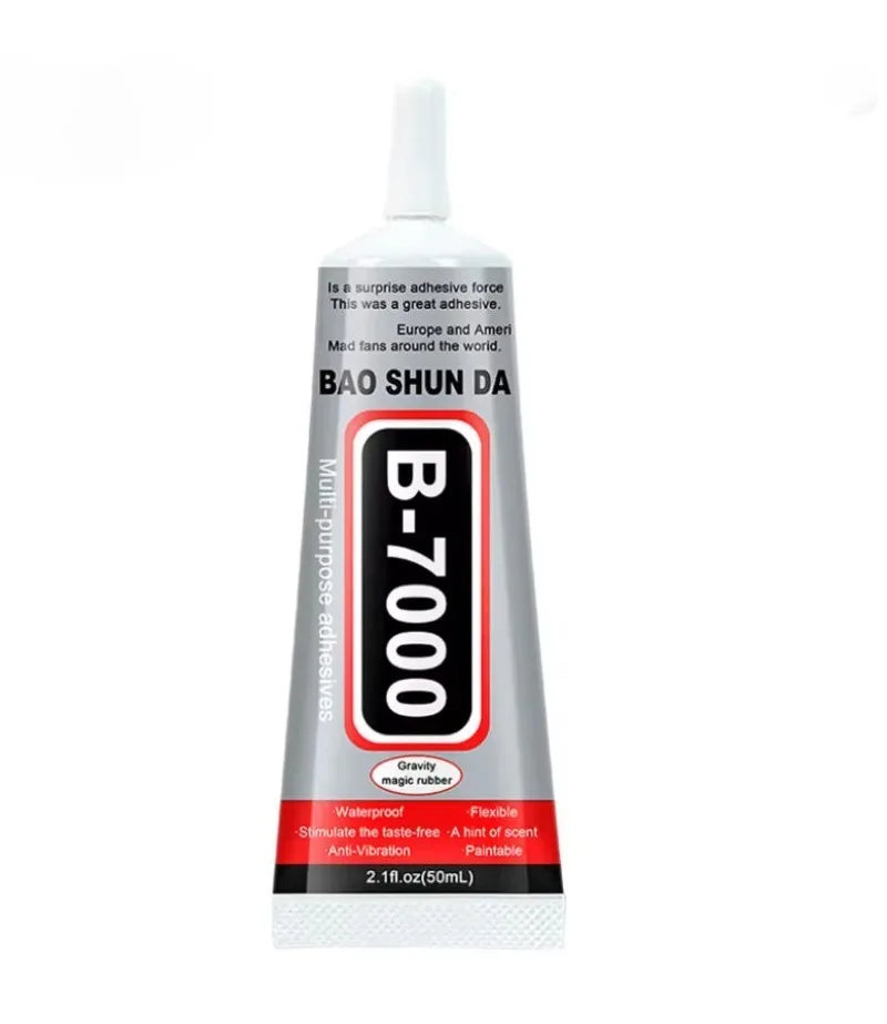 B7000 Needle Glue, Universal Quick-Drying Soft Adhesive for Jewelry Inlay DIY Crafts Mobile Phone Screen Bonding