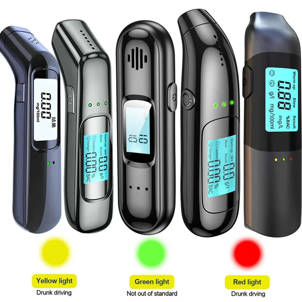 Portable Non-Contact Alcohol Tester with LCD Screen Display Alcoholmeter Alcohol Tester Accuracy Breathalyzer Diagnostic Tool