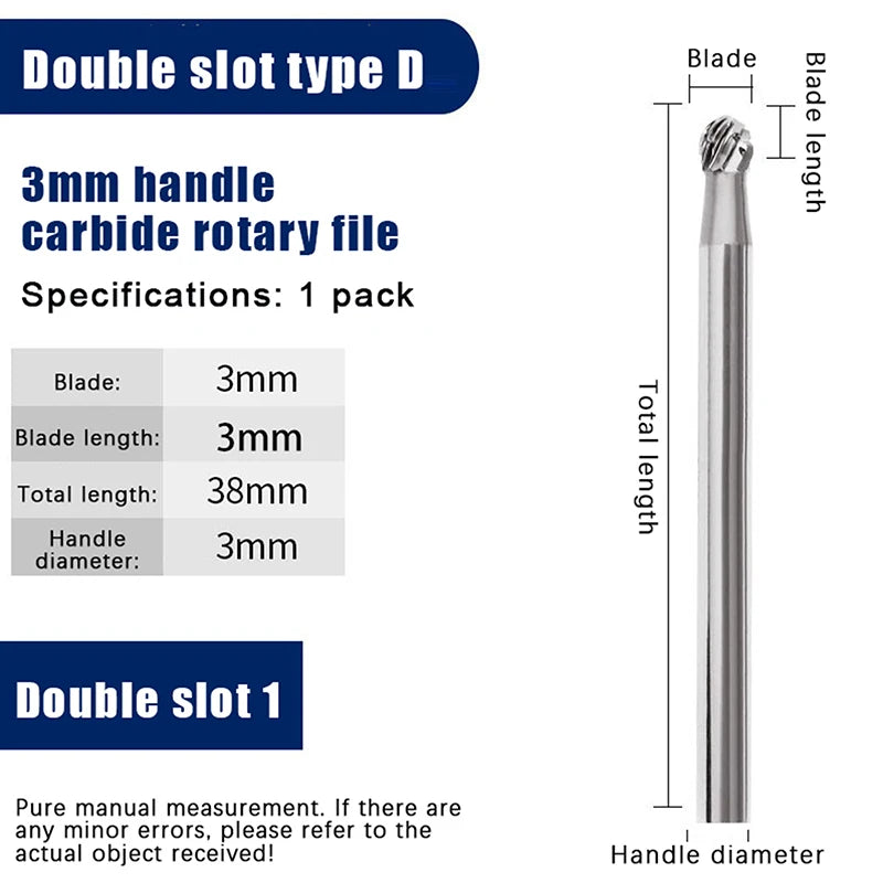 Tungsten Carbide Rotary File Hard Alloy Rotary Bur Drill Bit 3mm Shank Engraving Cutter Grinding Head For Metal And Plastic