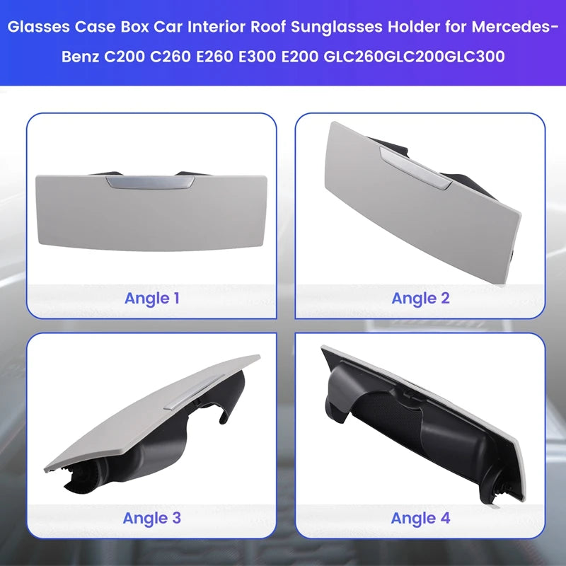 New Glasses Case Box Car Interior Roof Sunglasses Holder For Mercedes-Benz C200 C260 E260 E300 E200 GLC260 GLC200 GLC300-A15Z