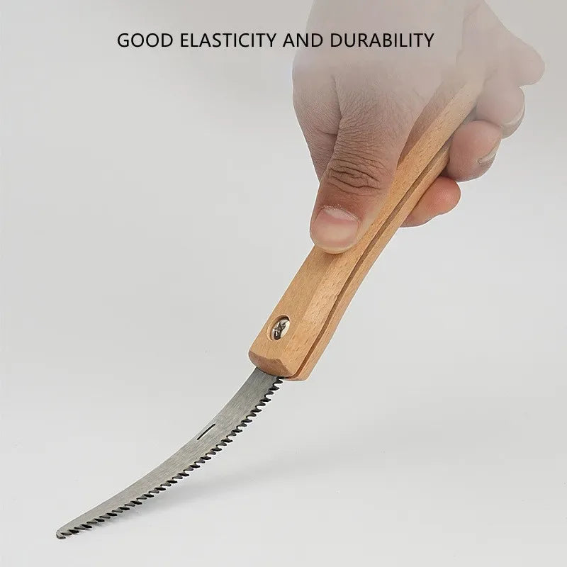 Folding Mini Hand Saw Non-slip Wooden Handle Pull Foldable Saw Flush Cut Trim Saw For Handsaw Woodworking Plastic Cutting Tool