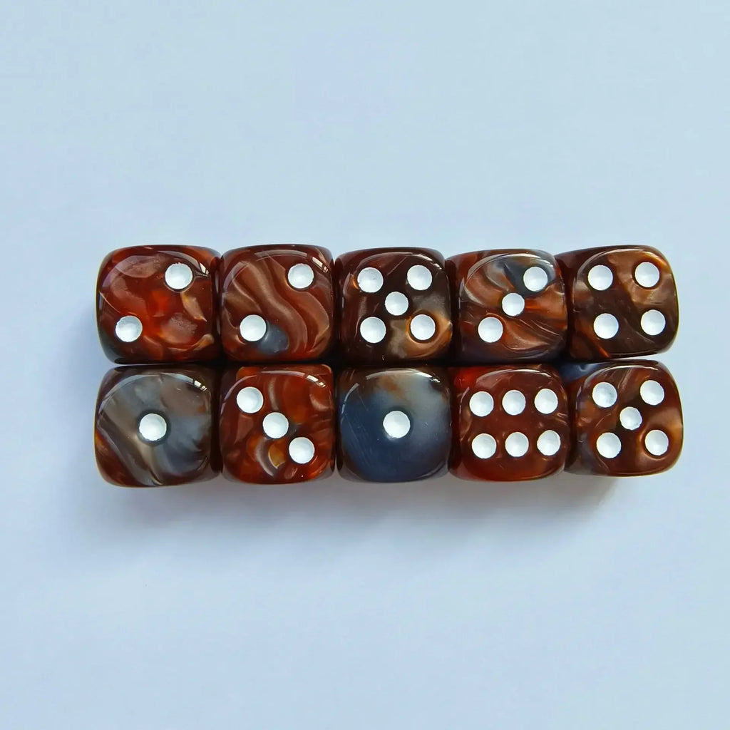 10pcs of 16MM Dual Color COC Dice Acrylic Digital Dice Dnd TRPG Cthulhu Running Team Board Game Dices Entertainment Dnd Dice Set