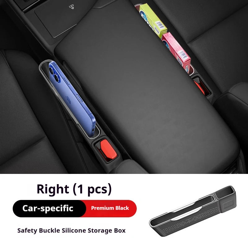 For Audi A3 A4 Seat Belt Storage Box A5 A6 A7 Q5 Q6 Q7 Q8 S4 S5 S8 RS5 RS6 Silicone Seat Side Gap Storage Box Car Accessories