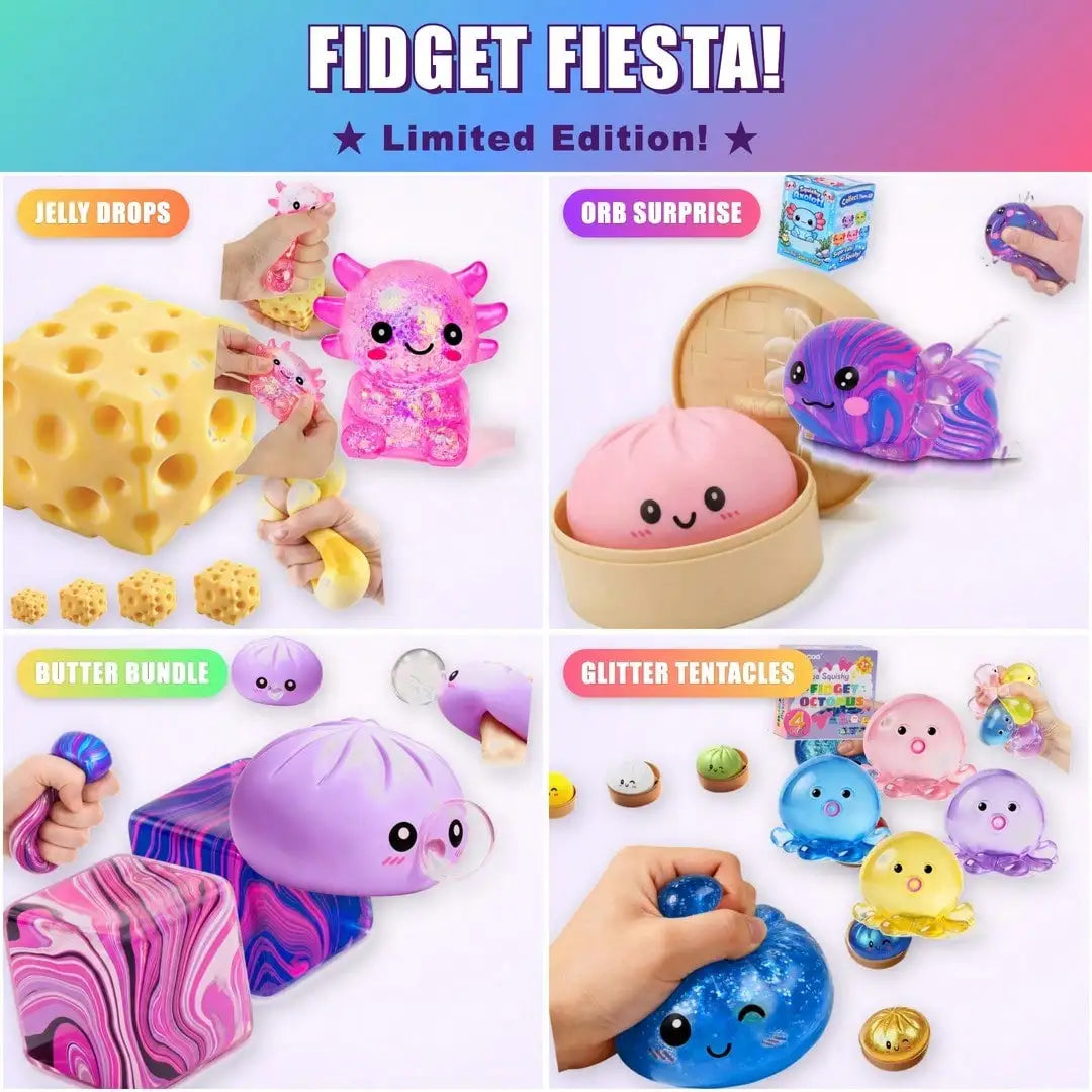 100+Pcs Squishy Blind Box Fidget Toys Slow Rebound Animal Figures Stress Relief Party Favors for Kids