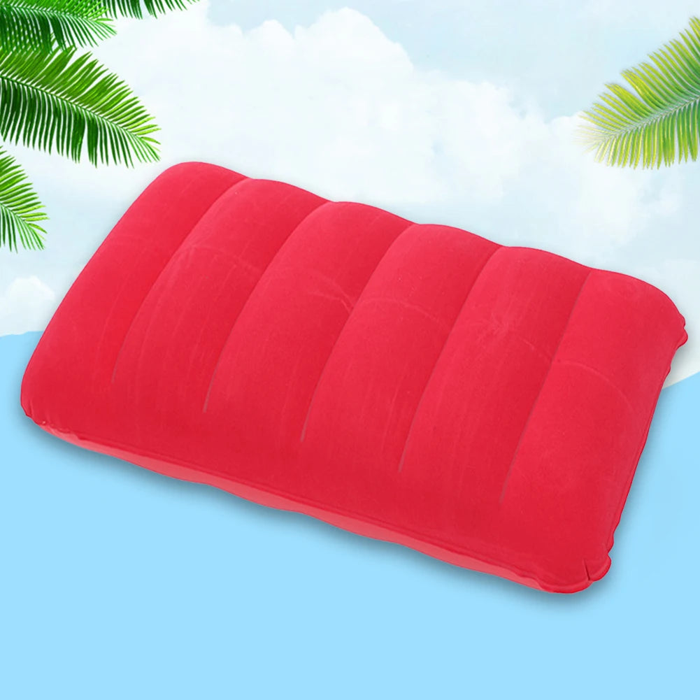 47x30cm Inflatable Pillow Portable Square Folding Pillow Comfortable Ergonomic for Neck & Lumbar Support