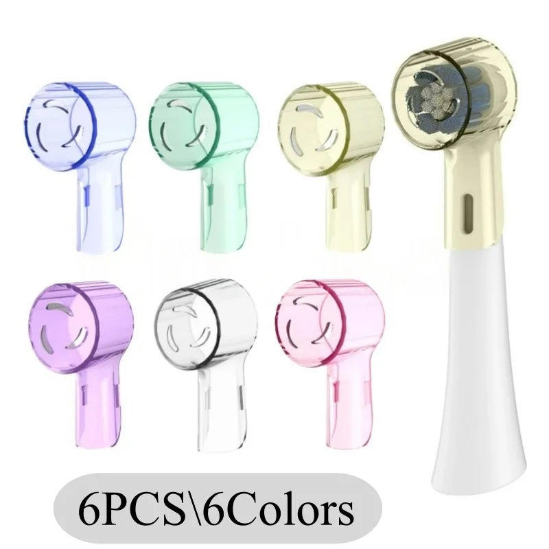 2-8Pcs Colors Toothbrush Dustproof Covers Caps Compatible with Braun Oral B & iO Series Electric Toothbrush Head Protector