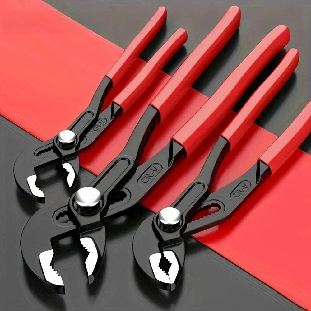 New 7/10/12 Inch Quick Adjust V Jaw Tongue & Groove Pliers, Universal Water Pump Pliers Heavy Duty Plumbing Tool for Pipe Work