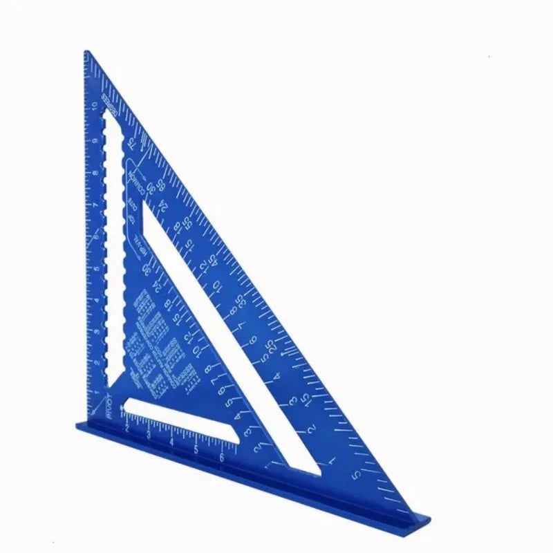 7/12inch Metric Aluminum Alloy Triangle Angle Ruler Protractor Woodworking Measurement Tool 30cm Quick Read Square Layout Gauge