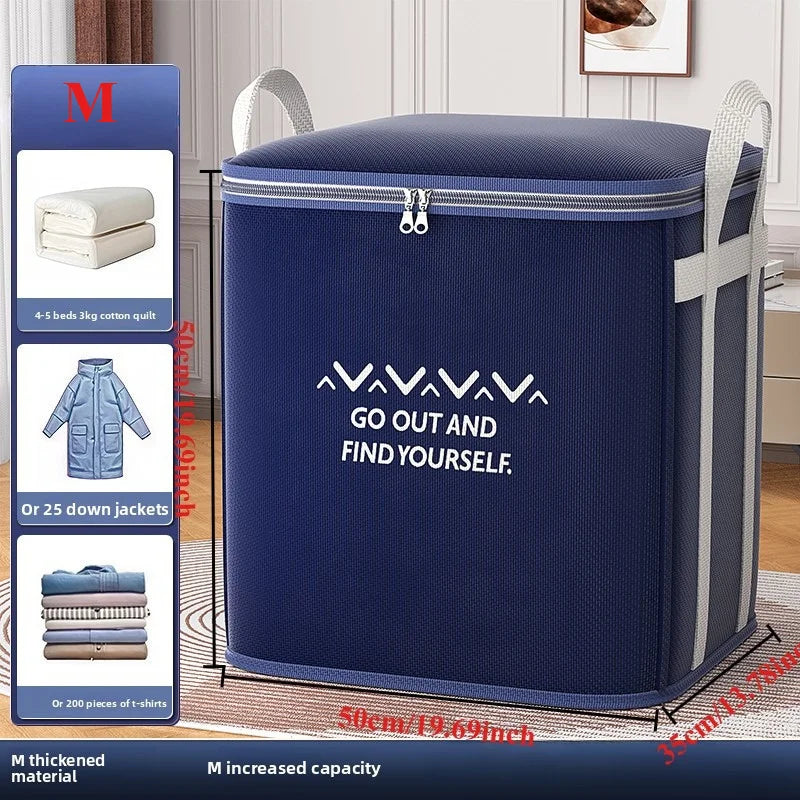 Extra Large Storage Bag with Reinforced Handles for Clothes, Comforters, Blankets, Bedding & Toys Organizer