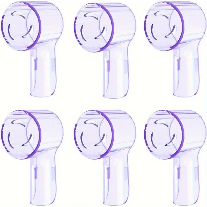 6pcsPortable Electric Toothbrush Head Protective Cover for Traveling on Business Trip Dust Cap of Brush Head Cover Bathroom Tool