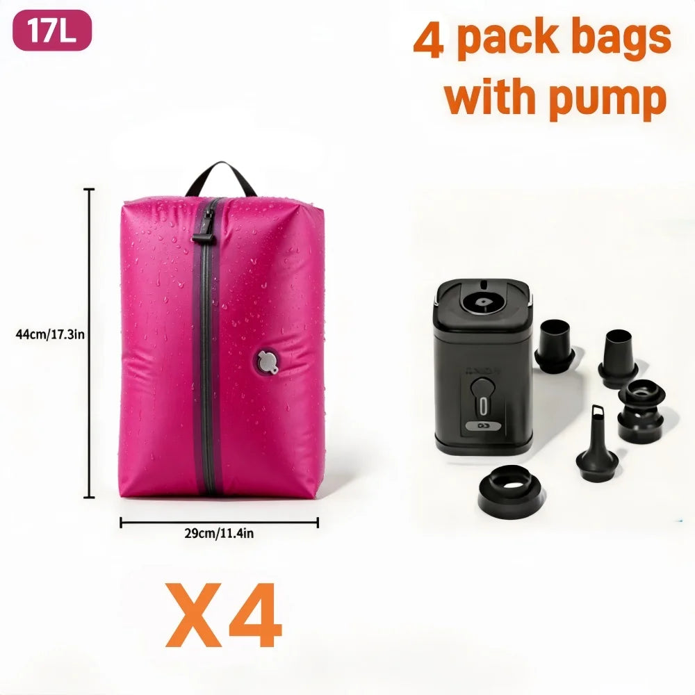 Travel Accessories Compression Bag Clothes Vacuum Storage Bags Reusable Luggage Suitcase Space Saver Clothing Packaging Bag