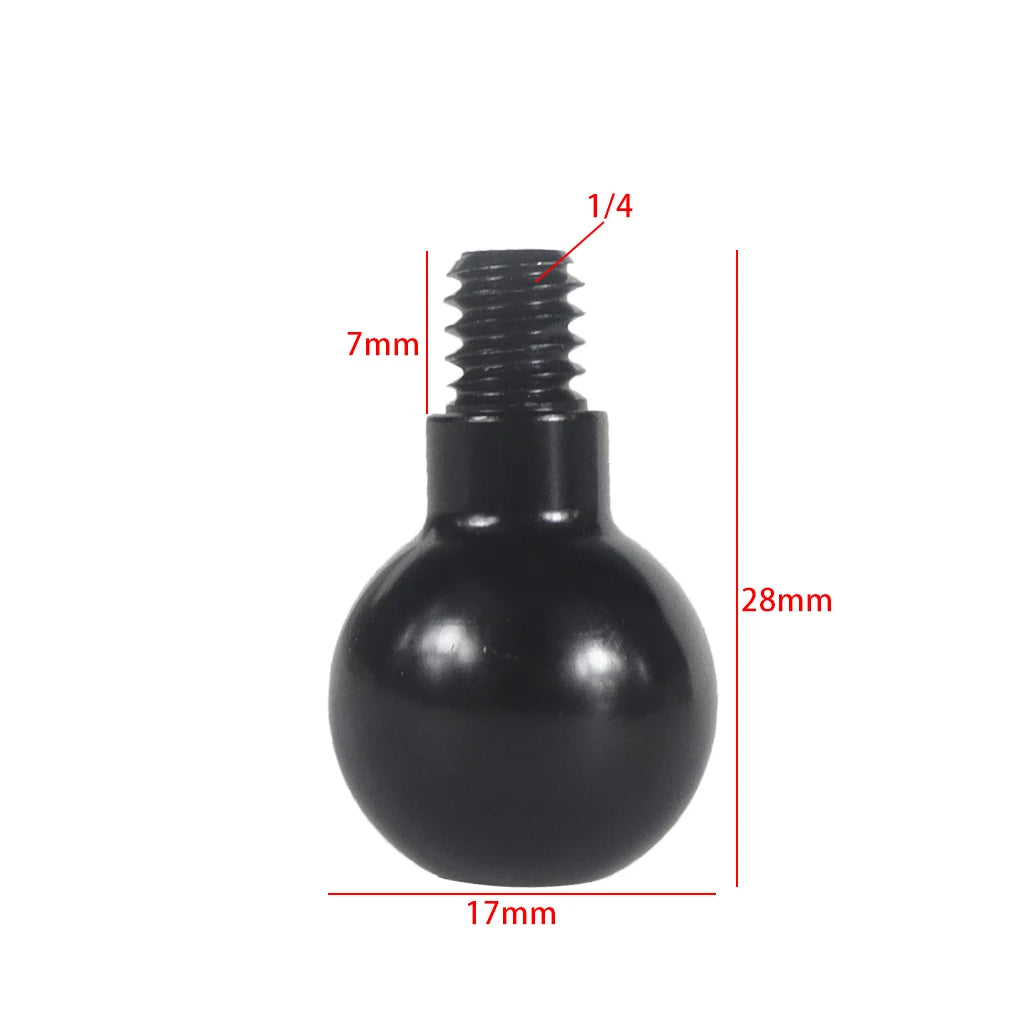 13mm/15mm/17mm/20mm Ball Head Adapter Clip Mount for Gopro Hero 11 10 9 Action Camera Car Auto Mounting Bracket Recorder Sucker