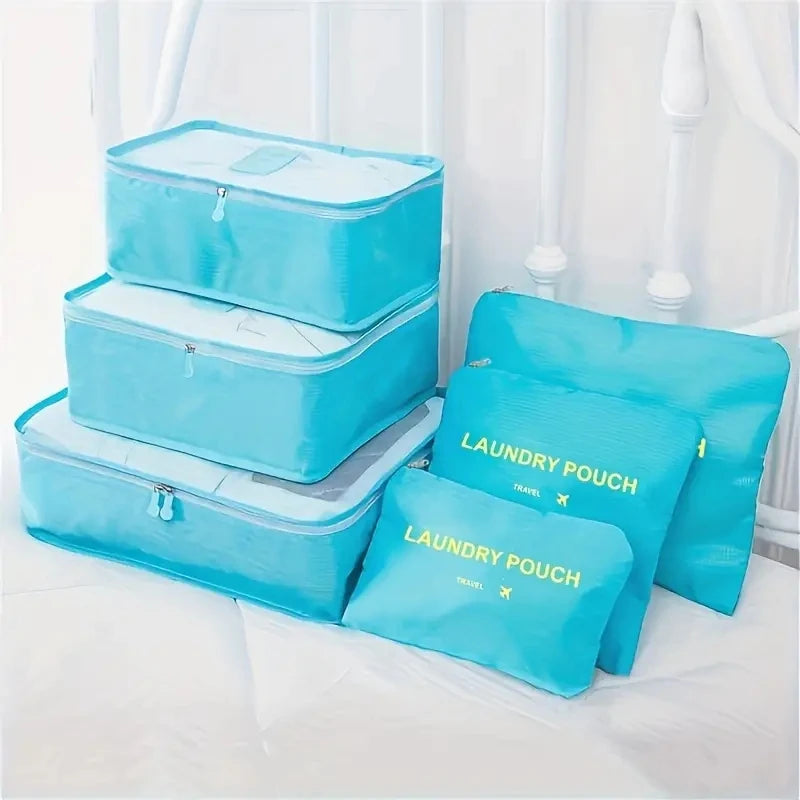 6pcs Travel Organizer Storage Bags Portable Travel Suitcases Organizer Travel Bag For Women Luggage Organizer Clothes Shoes Bag