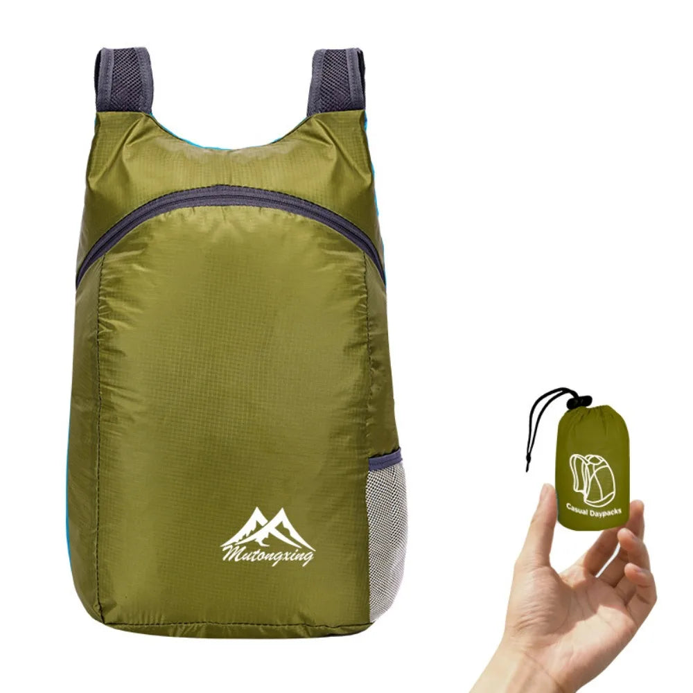 High Quality 20L Packable Backpack Lightweight Ultralight Handy Travel Daypack Bag Foldable Outdoor Folding Bag For Men Women