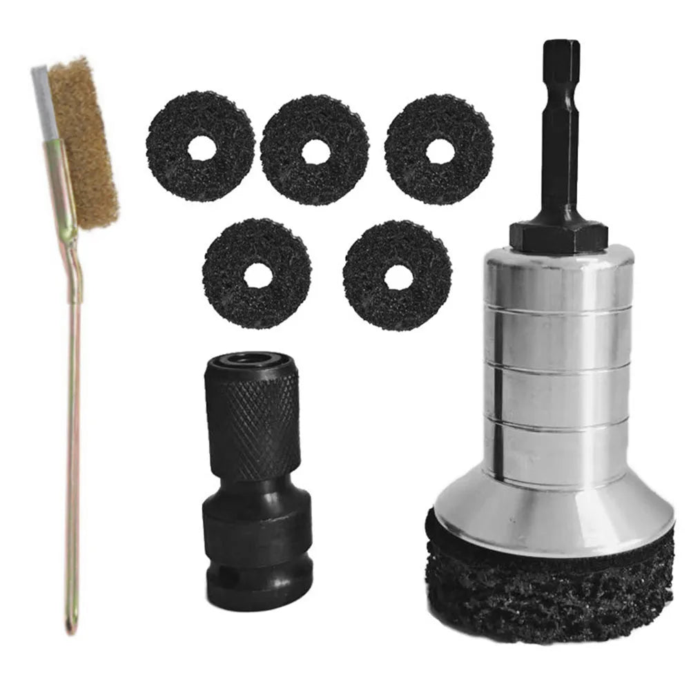 Wheel Hub & Stud Cleaning Tool KiT Rust Removal Disc Rapidly Cleans Rotors Cleaning Kit Inner Rim Cleaner Tool