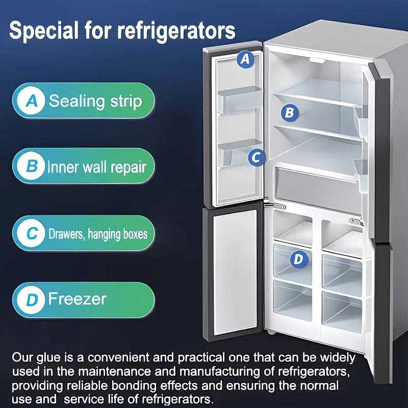 20ML Seal Plastic Glass Fixing Fridge Repair Glue Cold Resistant Waterproof Quick Dry Strong Adhesive Fridge Drawer Tray  Door