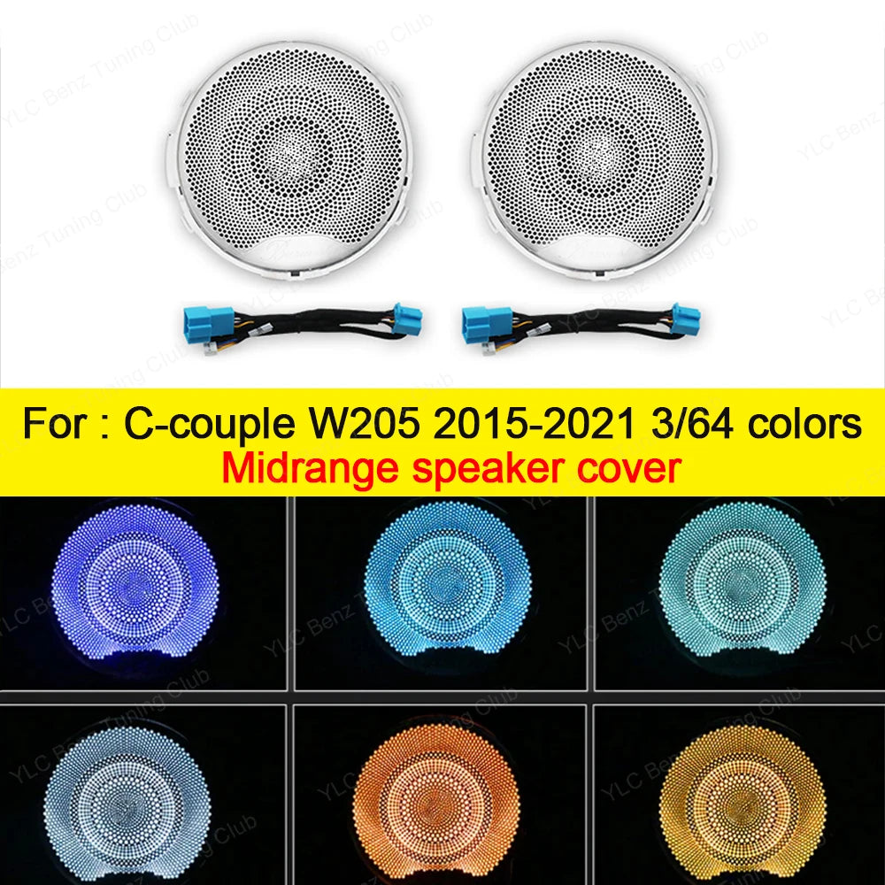 Ambient Light 3/64 Colors For Mercedes-Benz C-Coupe W205  Car Accessories Interiors LED Vents Speaker Decorative Light Retrofit