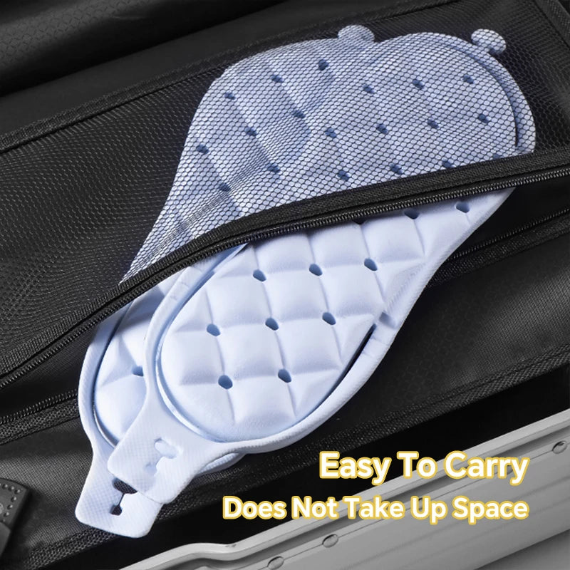 1Pair Solid Color Portable Folding Slippers Lightweight Nonslip Flip-flops ， Men Women Indoor Outdoor Beach Travel Trip Home Use