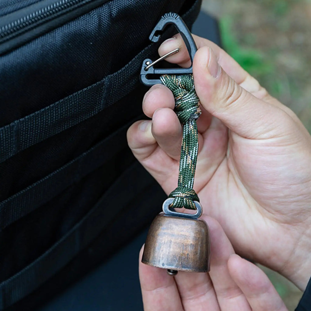 Bear Safety Bell with Carabiner, Anti-Lost Wildlife Alert Hiking Accessories for Outdoor Camping hikking Backpacking