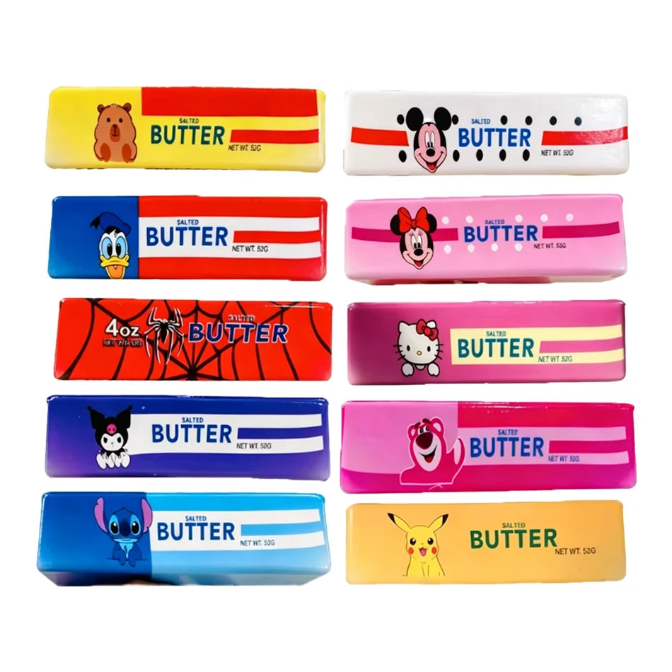Cartoon Butter Stick Slow Rising Squishy Toy, Blind Box Style, Stress & Anxiety Relief Squeeze Toy for Adults