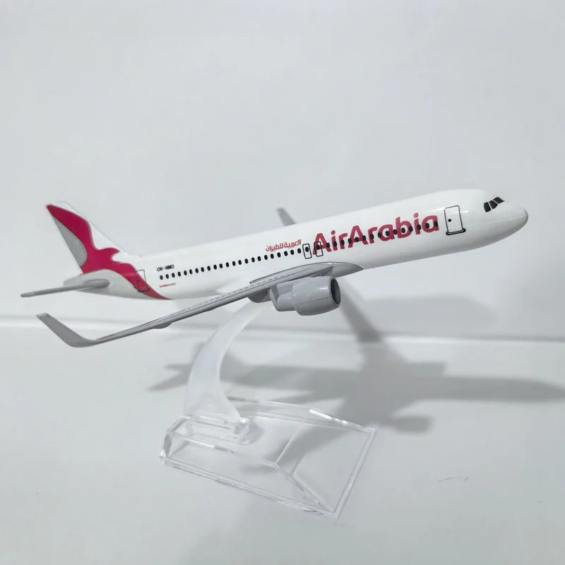 JASON TUTU 16cm Air Arabia Airbus 320 Airplane Model Airplane Diecast Metal 1/400 Scale Planes