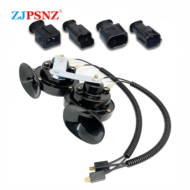  Snail Horn Male Socket Conversion Plug 4Wire Dedicated Horn Refit Double Horn 1-to-2 Wiring Harness for Single to Dual Horn