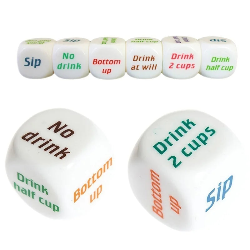 3Pcs New Funny Drinking Sip Dice Roll Decider Die Game Party Bar Club Pub Gift Toy