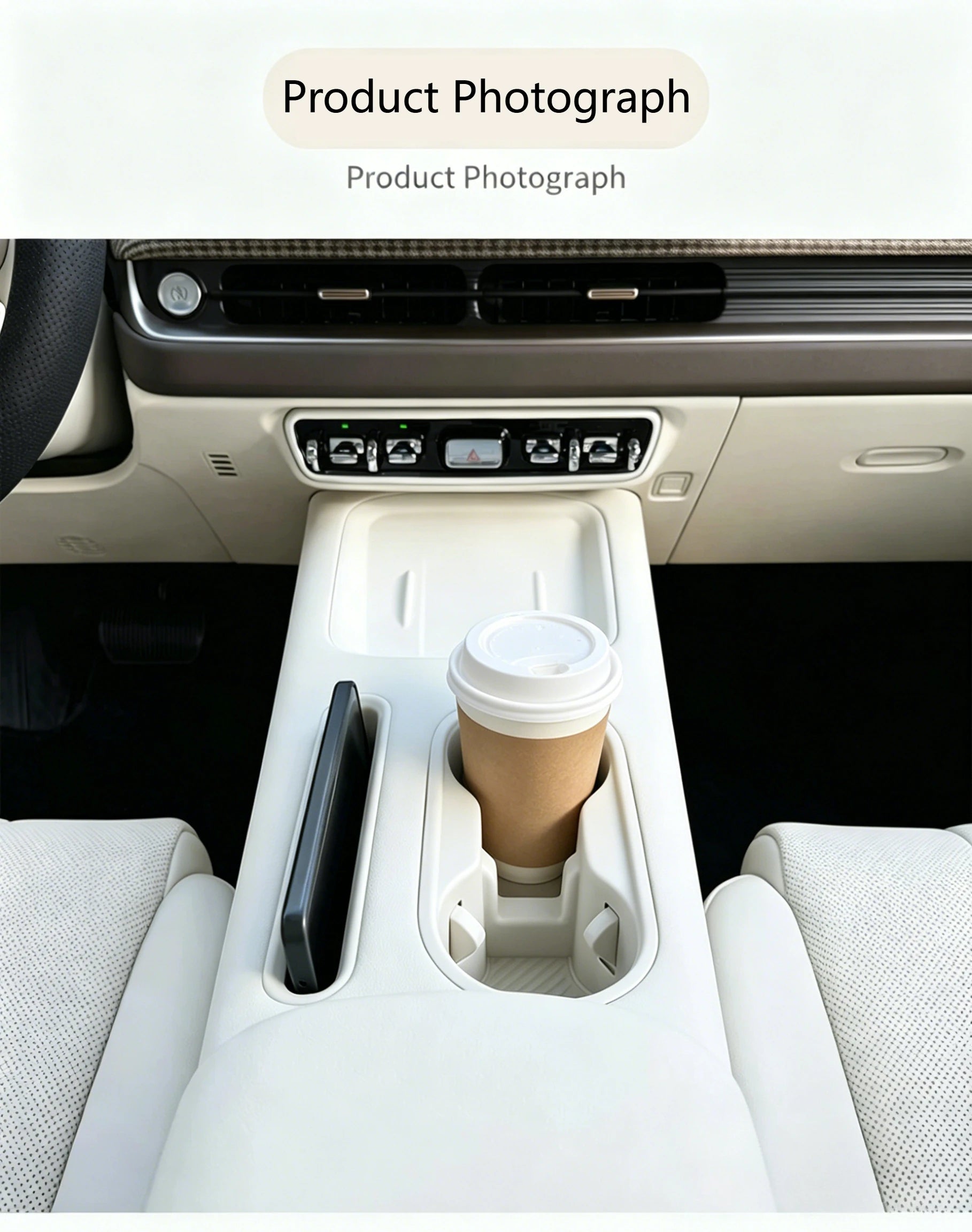 Car Center Console Storage Box Silicone Cup Holder TPE Mobile Phone Slot for Ora 5 2026 Model Interior Protection Accessories