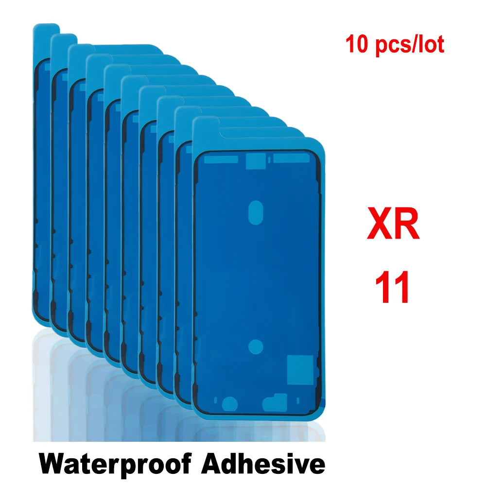10Pcs LCD Display Front Side Waterproof Seal Stickers for iPhone 6/7/8/X/XS/XR/11/12/13/14/15 - Adhesive Protection Seals