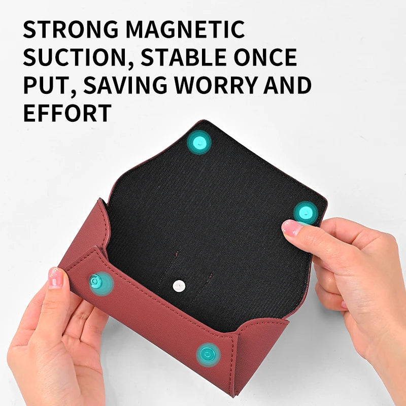 New Car Sun Visor Storage Holder Magnetic Suction Car Glasses Case Car Interior High-end Sunglasses Box Car Interior Accessorie