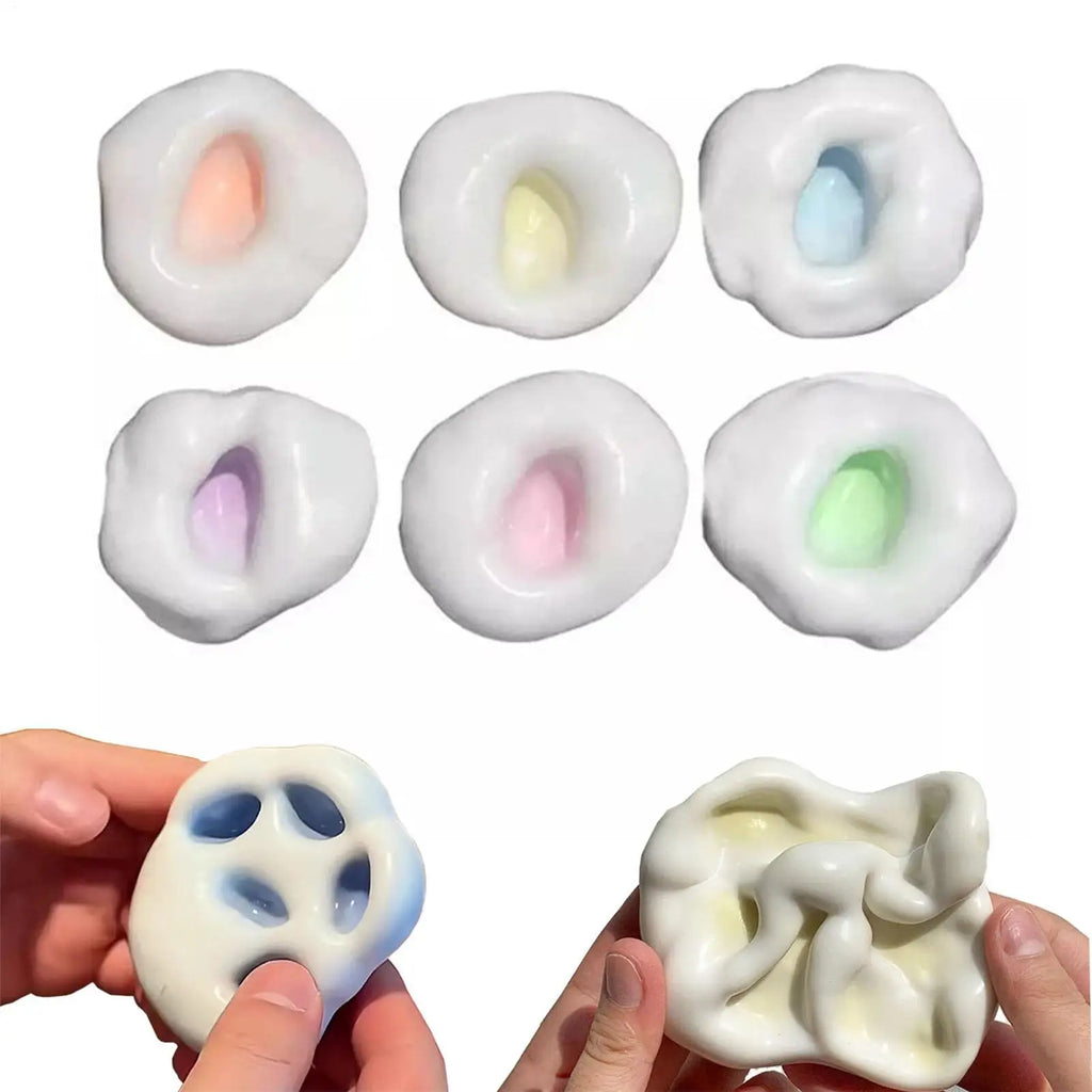 Stress Relief Ball Squishys Toys Plasticity Ice Skin Super Soft Ultra-Thin Sticky Handmade Ball Light Squeez Stress Relieving