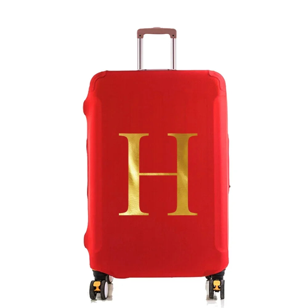 Luggage Cover Protector Elastic Fashion Suitcase Dust Cover Fit 18-28 Inch Trolley Baggage Letter Name Print Travel Accessories