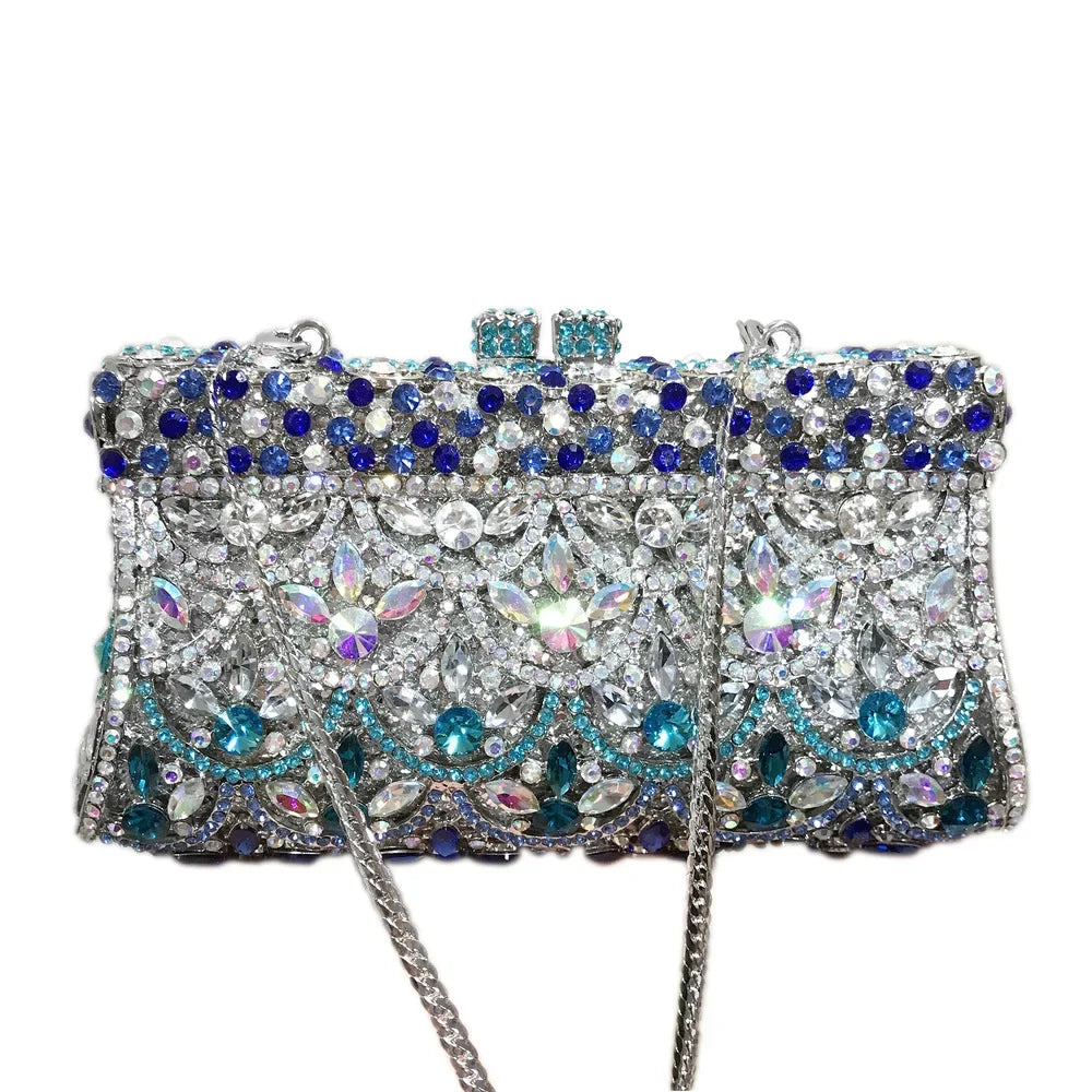 2025 Luxury Lady Diamond Party Prom Clutches Bag Women Rhinestone Evening Handbag Female Crystal Dinner Purse Formal Party Bag