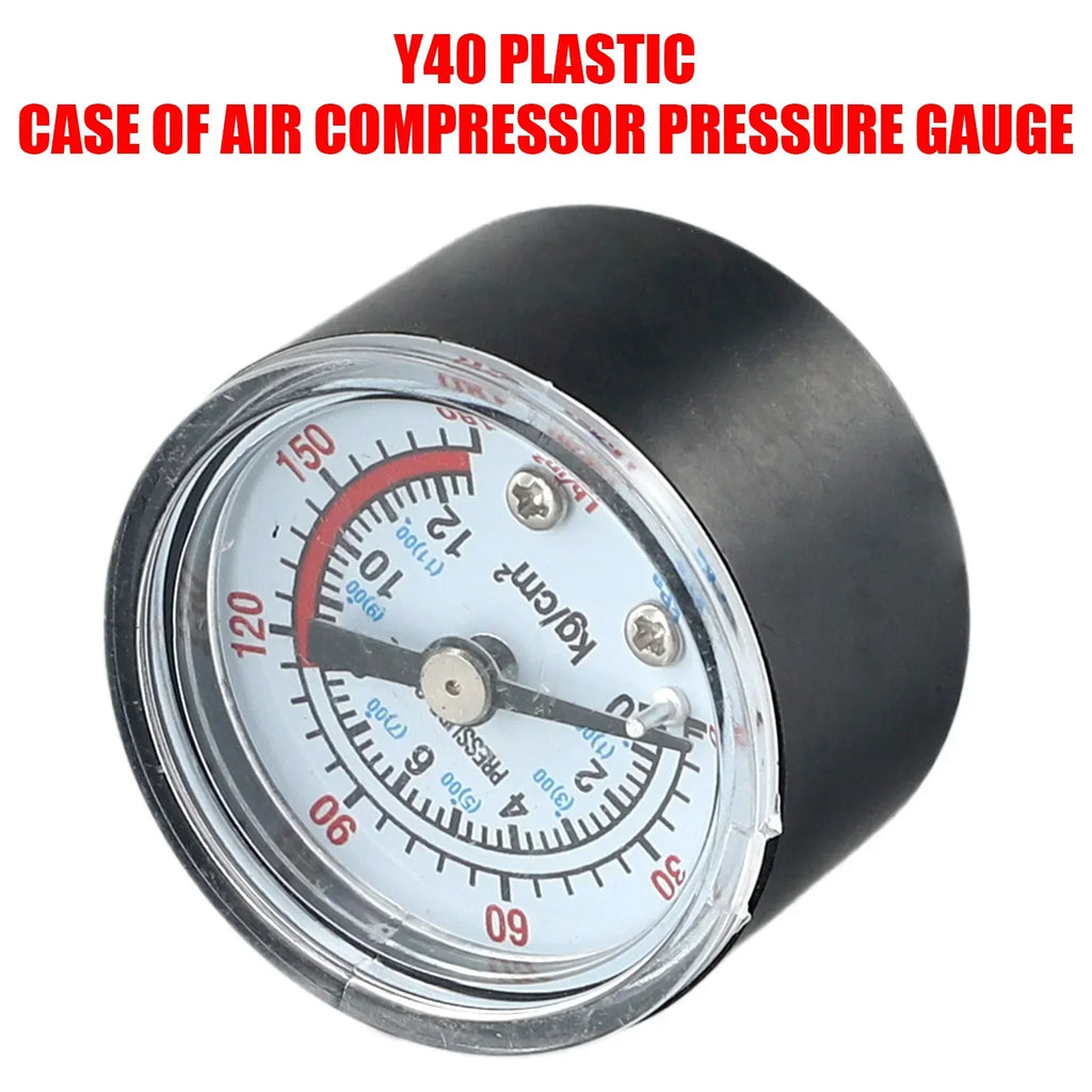 AirCompressor Pneumatic HydraulicFluid Pressure Gauge Barometer Manometer 0-12Bar 0-180PSI Pneumatic AirPressureTool12311