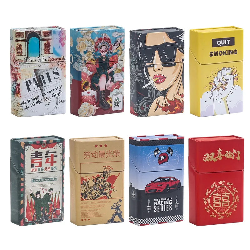 Metal Cigarette Box Hand-rolled Cigarette Box 20 Pieces of Loose Soft Pack Cigarette Tobacco Box