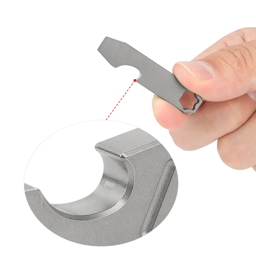 Titanium Mini Bottle Opener Multi-Tool Titanium Alloy Outdoor EDC Key Chain Accessories