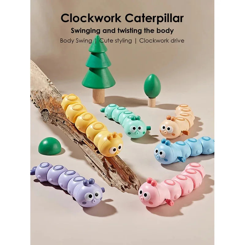 Cute Articulated Chain Caterpillar Crawling Toy Kids Early Education Stress Relief Fidget Toy Children Holiday Gift