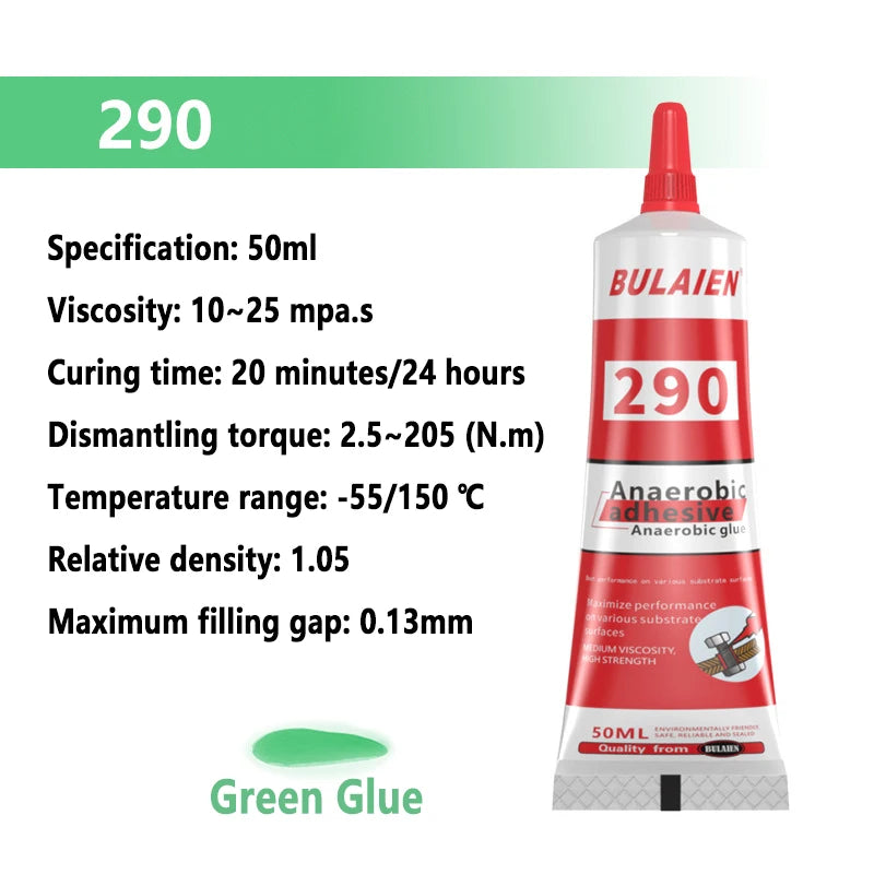50ml Threadlocker Screw Glue Quickly Cured Thread Locking Agent Anaerobic Adhesive Corrosion-Resistant Anti-Loosening Glue