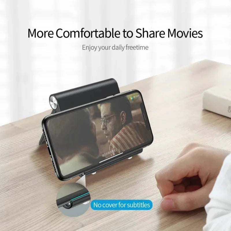 Adjustable Angle Lazy Foldable Desktop Phone Holder Cellphone Stand For iPad Galaxy Tab iPhone Samsung Xiaomi Smartphone Mount