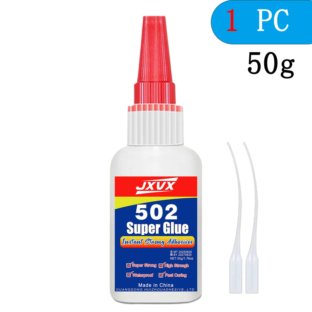 401/502 Super Glue for Repairing Metal, Plastic, Toys, and Shoes – 20/50g Instant Adhesive – 5-Second Quick-Drying Cyanoacrylate