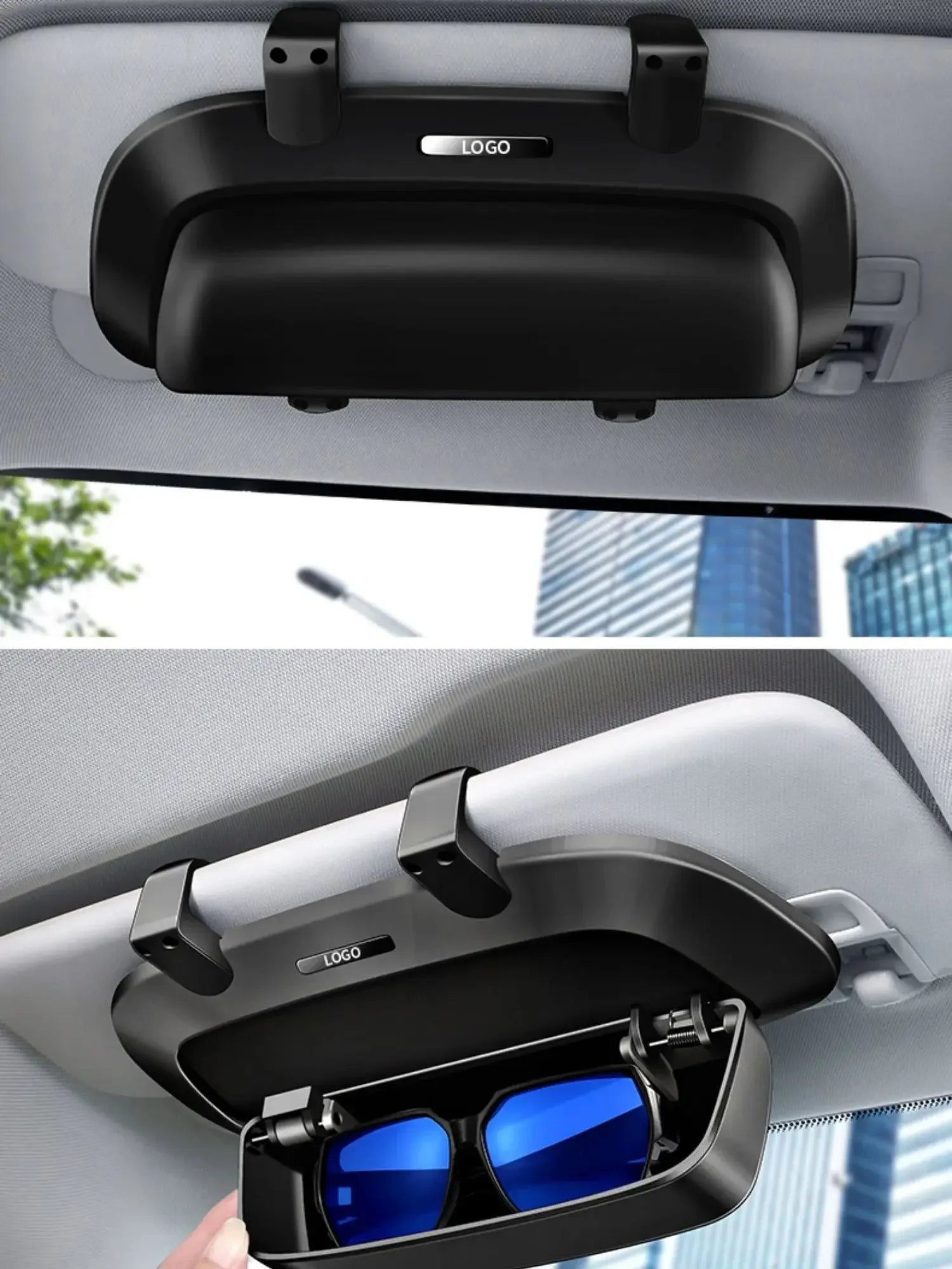 Car Glasses Case, Visor, Multi-Functional Car Sun Frame, Car Glasses Clip, Modified Storage Box