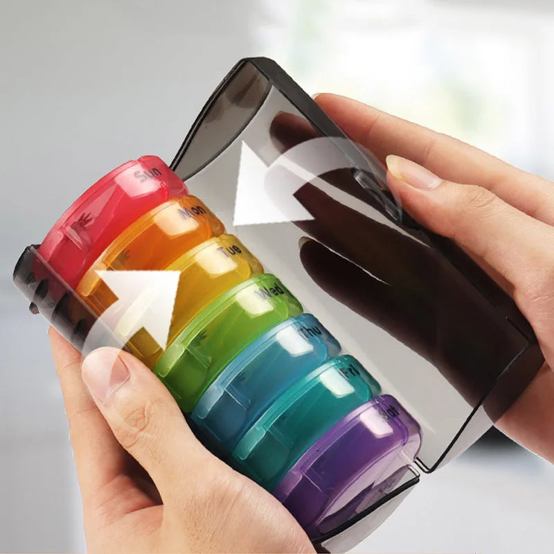 Portable Vitamin Pill Box Case Tablet for 7 Days 2 Times 14 Grids Travel Container Pill Case Tablet Portable Dispenser Organizer