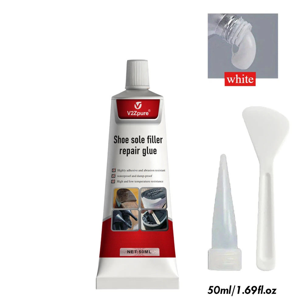 3PCS Shoe Repair Glue Kit White Black Sole Waterproof Quick Drying Filling Repair Glue Wear-resistant Sealant Crack Repair Agent