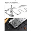 Stainless Steel Chicken Wing Leg Rack Grill With BBQ Pan Barbecue Accessories